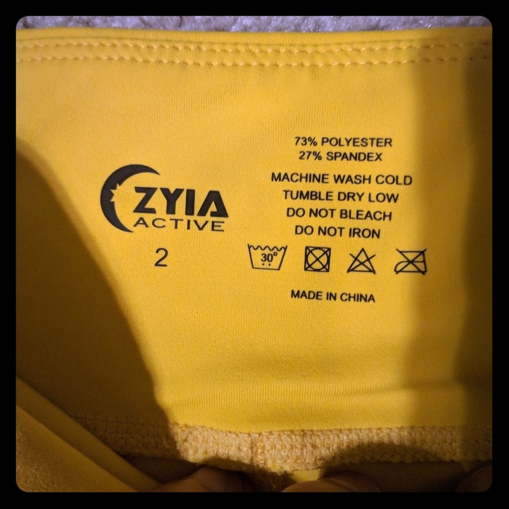 Daffodil mesh Zyia leggings size 2